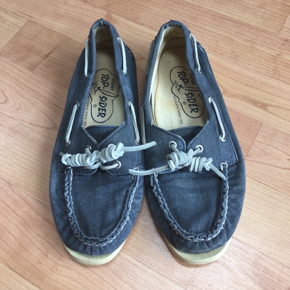 sperry denim boat shoes